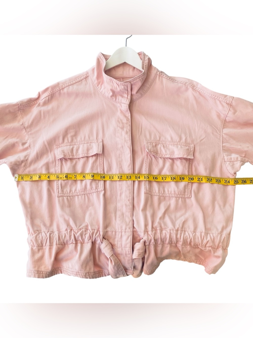 TIME & TRU Utility Jacket Drawstring Pink Women’s Size XL 16/18 - Picture 10 of 11